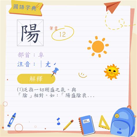 陽筆畫|漢字:陽 (注音:ㄧㄤˊ,部首:阜) 